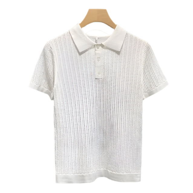 Men's Summer Knitted Polo Shirt