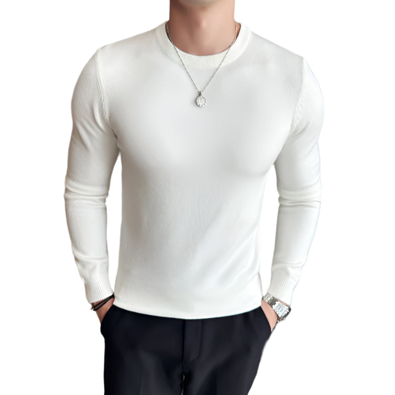 Men's Slim Fit Round Neck Sweater