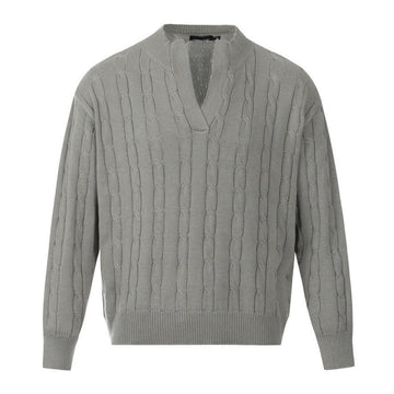 Men's Stand Collar Knitted Sweater