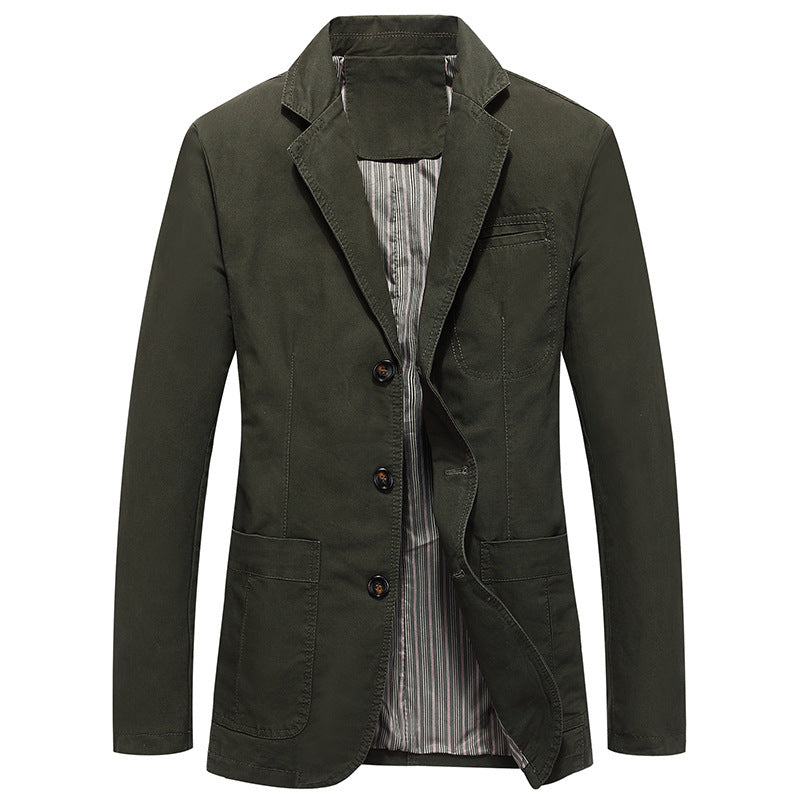 Men's Loose Cotton Washed Coat