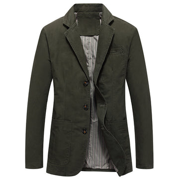 Men's Loose Cotton Washed Coat