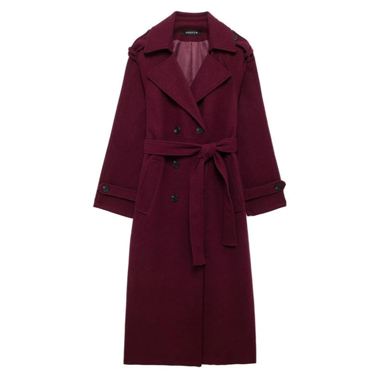 Women's Long Woolen Coat